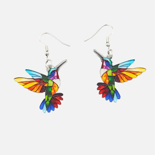 Acrylic Hummingbird Earrings