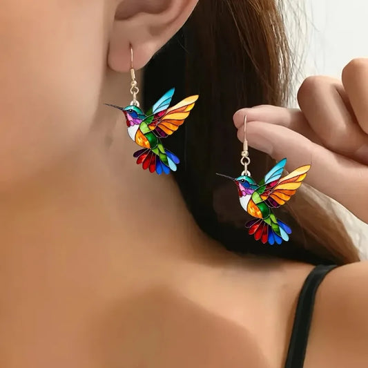 Acrylic Hummingbird Earrings